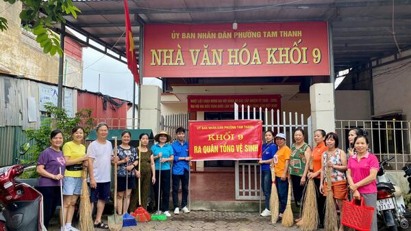 PHƯỜNG TAM THANH RA QUÂN VỆ SINH MÔI TRƯỜNG CHÀO MỪNG ĐẠI HỘI ĐẠI BIỂU ĐẢNG BỘ PHƯỜNG LẦN THỨ I, NHIỆM KỲ 2025–2030