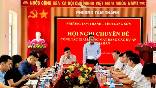 ĐẢM BẢO TIẾN ĐỘ GIẢI PHÓNG MẶT BẰNG CÁC DỰ ÁN TRÊN ĐỊA BÀN