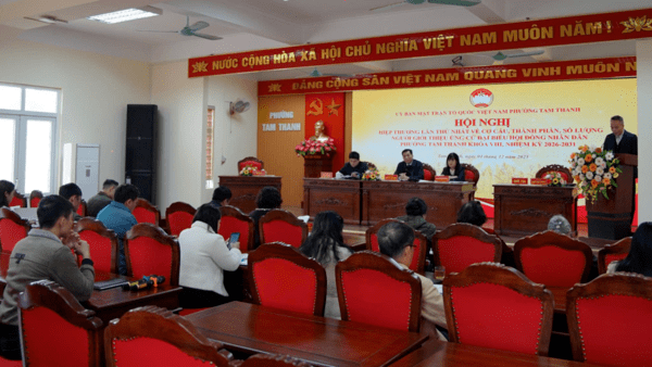 HỘI NGHỊ HIỆP THƯƠNG LẦN THỨ NHẤT VỀ CƠ CẤU, THÀNH PHẦN, SỐ LƯỢNG NGƯỜI GIỚI THIỆU ỨNG CỬ ĐẠI BIỂU HĐND PHƯỜNG TAM THANH KHÓA VIII, NHIỆM KỲ 2026-2031