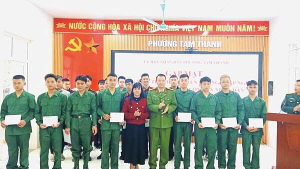 PHƯỜNG TAM THANH GẶP MẶT, ĐỘNG VIÊN CÔNG DÂN LÊN ĐƯỜNG NHẬP NGŨ NĂM 2026