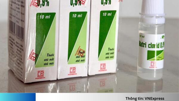 CẢNH BÁO: THU HỒI TOÀN QUỐC LÔ THUỐC NHỎ MẮT NATRI CLORID 0,9% CỦA PHARMEDIC.