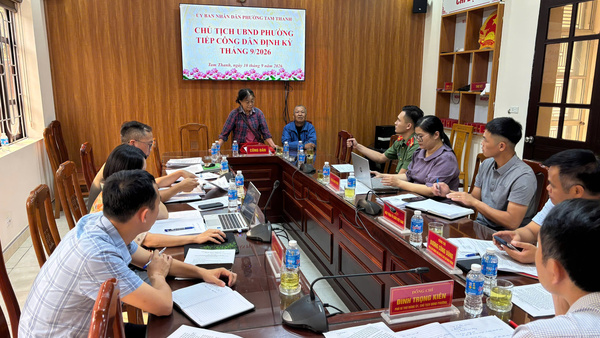 Công tác tiếp công dân định kỳ của Chủ tịch UBND phường