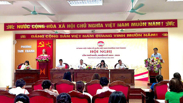 HỘI NGHỊ UỶ BAN MẶT TRẬN TỔ QUỐC PHƯỜNG TAM THANH LẦN THỨ NHẤT, NHIỆM KỲ 2024 - 2029