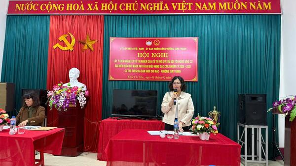 PHƯỜNG TAM THANH TIẾP TỤC TỔ CHỨC HỘI NGHỊ LẤY Ý KIẾN NHẬN XÉT VÀ TÍN NHIỆM CỦA CỬ TRI ĐỐI VỚI NGƯỜI ỨNG CỬ ĐẠI BIỂU QUỐC HỘI KHÓA XVI VÀ ĐẠI BIỂU HĐND CÁC CẤP NHIỆM KỲ 2026 – 2031.