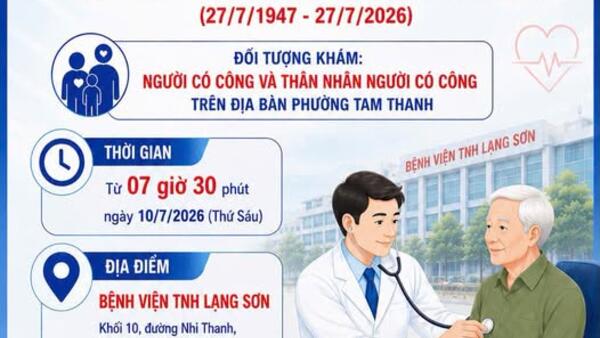 KHÁM SỨC KHỎE – TRI ÂN NGƯỜI CÓ CÔNG