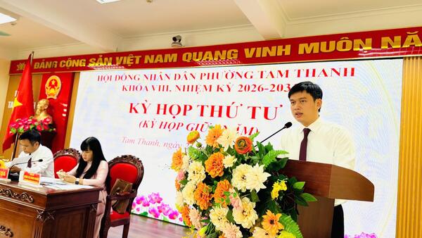 HĐND PHƯỜNG TAM THANH KHOÁ VIII, NHIỆM KỲ 2026 - 2031 KHAI MẠC KỲ HỌP THỨ TƯ